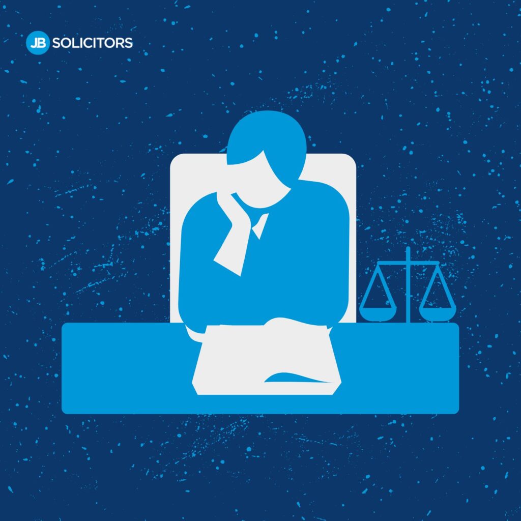 a lawyer studying a will