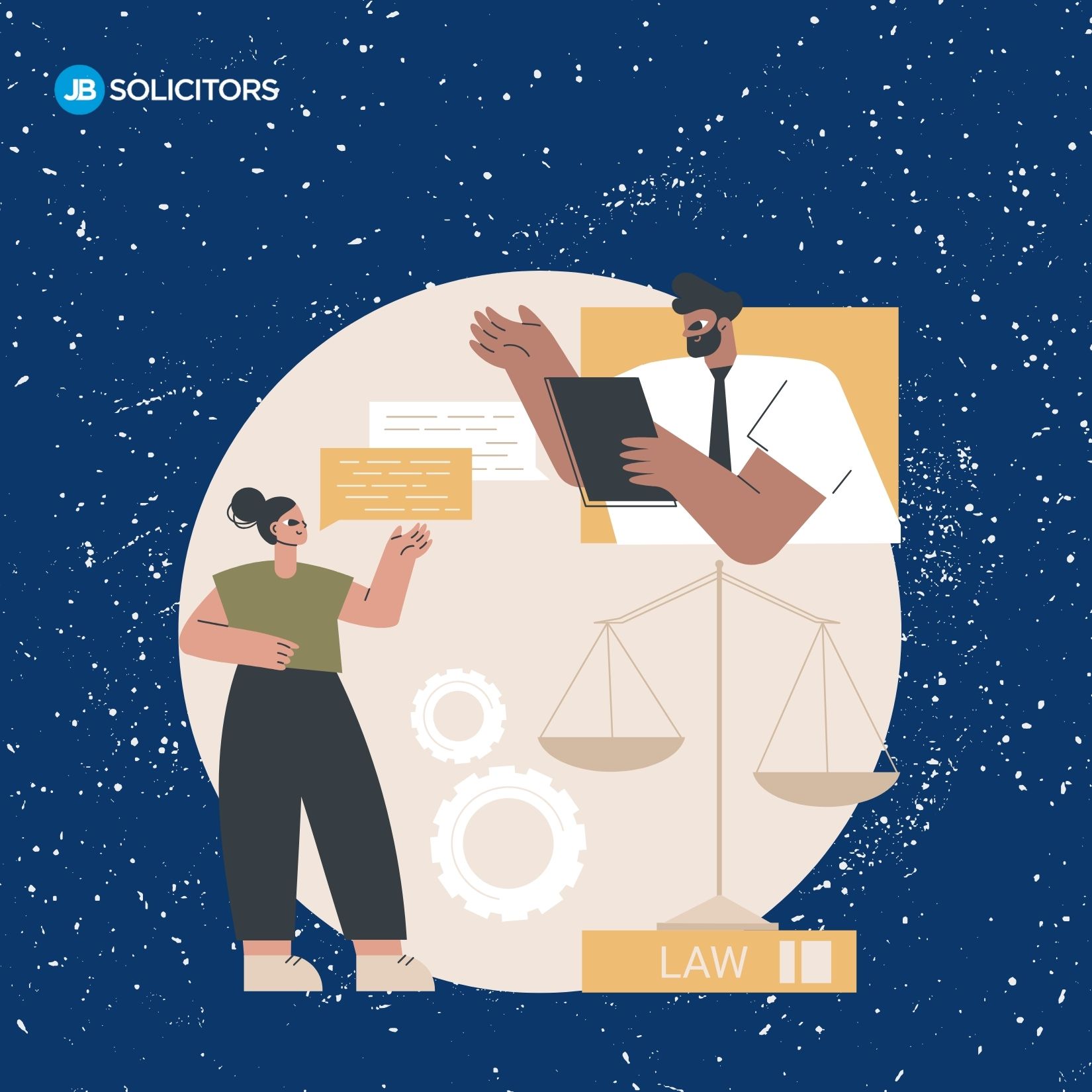 a lawyer and his client having a conversation