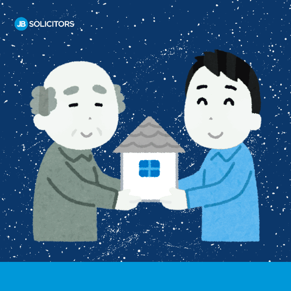 an old person giving his estate to a beneficiary