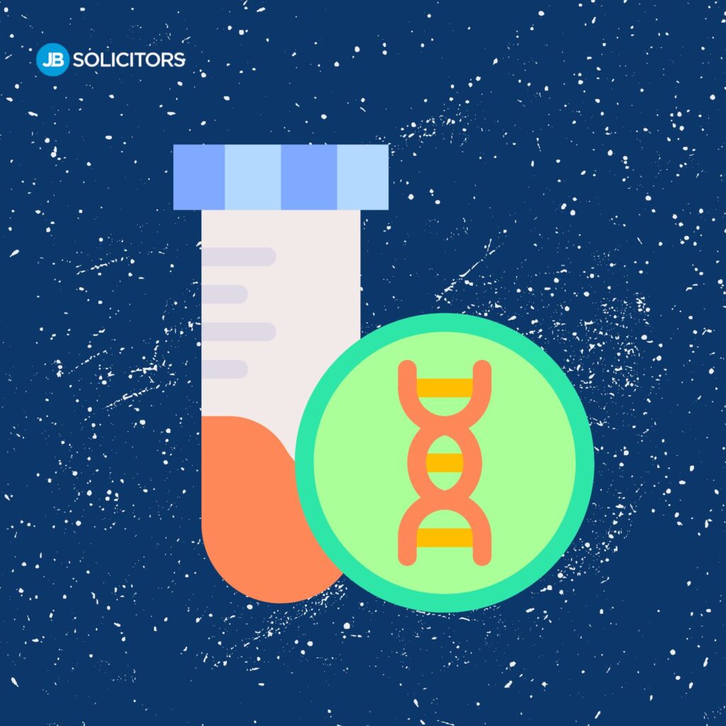 Test tube and DNA symbol illustration