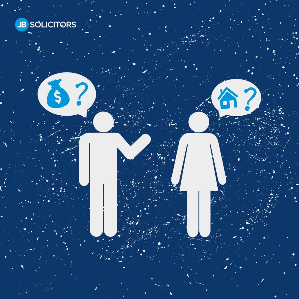 an ex-couple talking about property settlement
