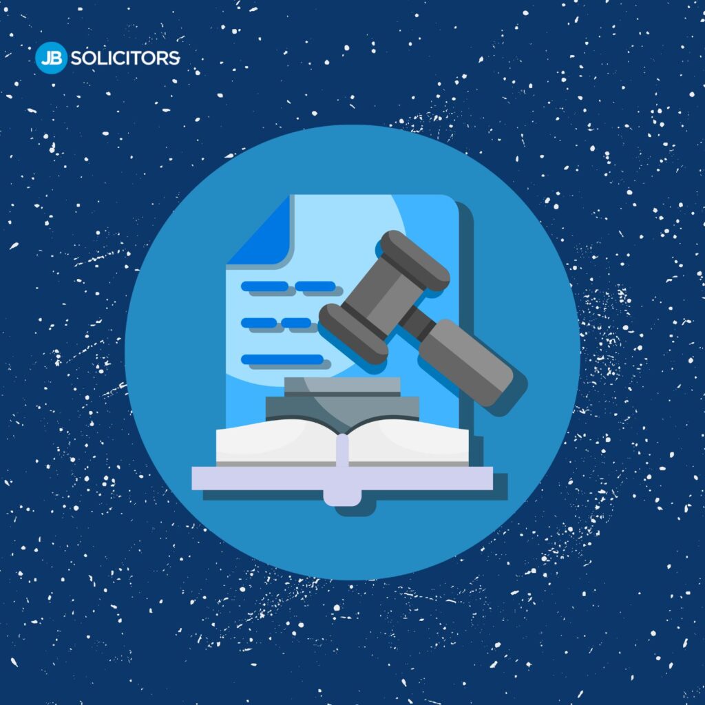 a legal document in court