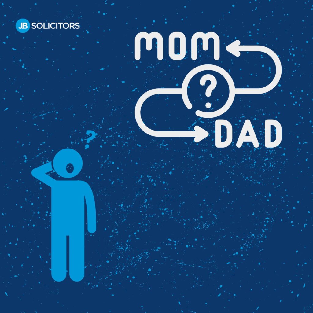 a child choosing between a father and a mother