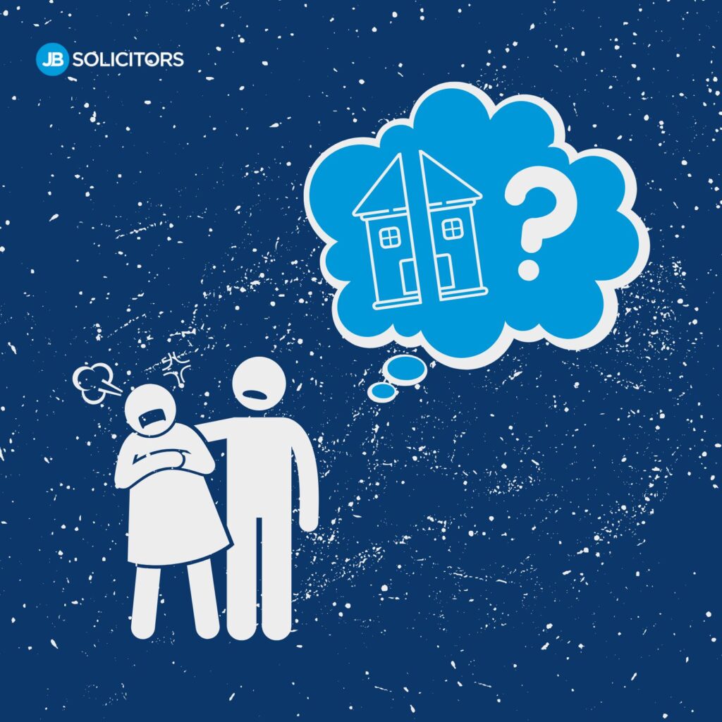 Couple discussing property-related concerns.